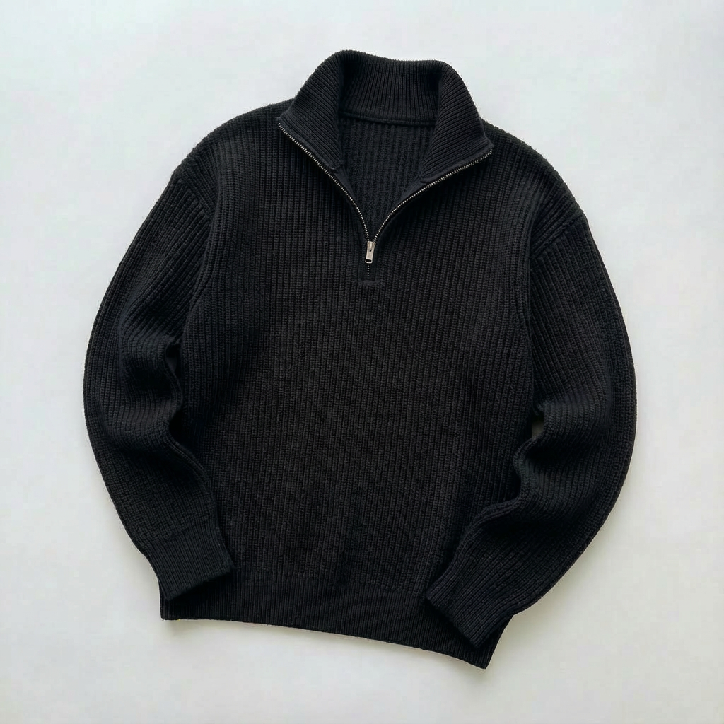 Heavy Knit Half-Zip Sweater
