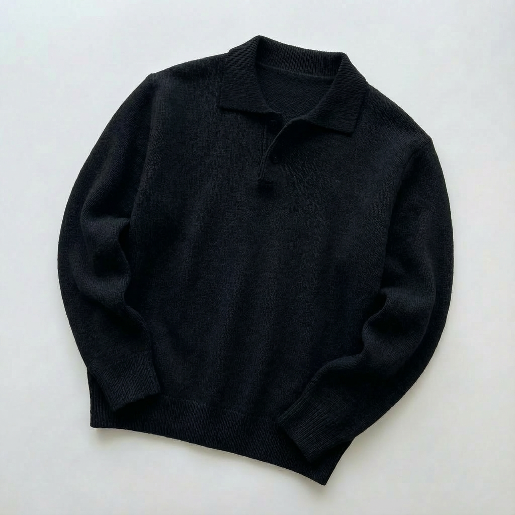Buttoned Polo Sweater