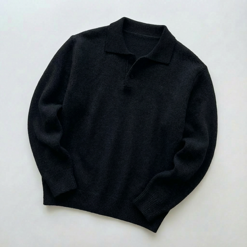 Buttoned Polo Sweater