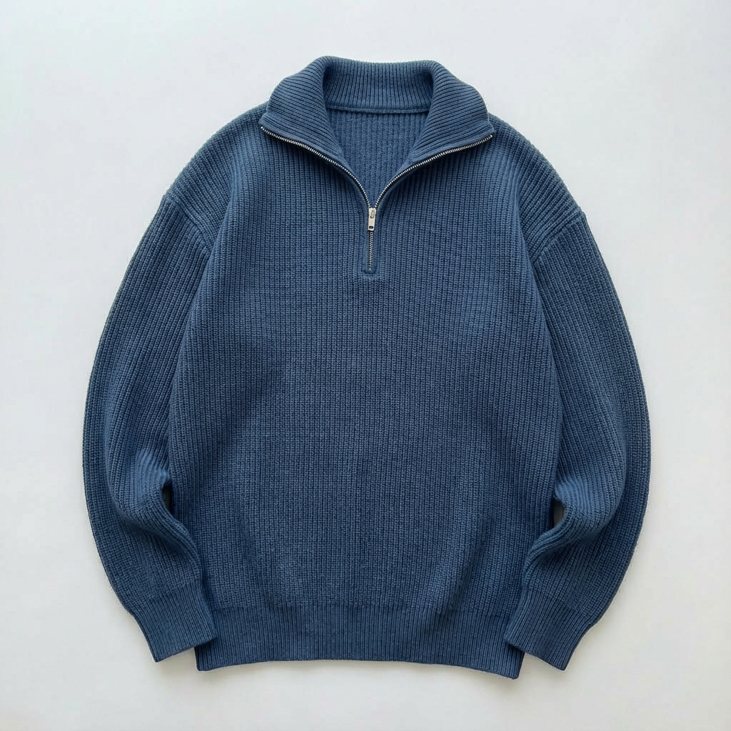 Heavy Knit Half-Zip Sweater