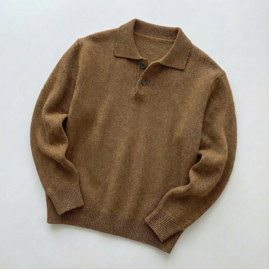 Buttoned Polo Sweater