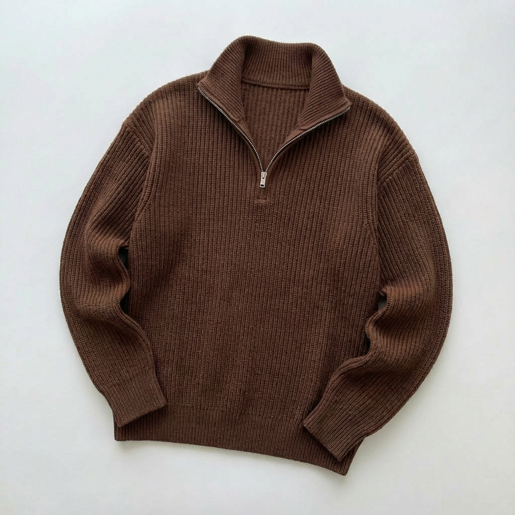 Heavy Knit Half-Zip Sweater