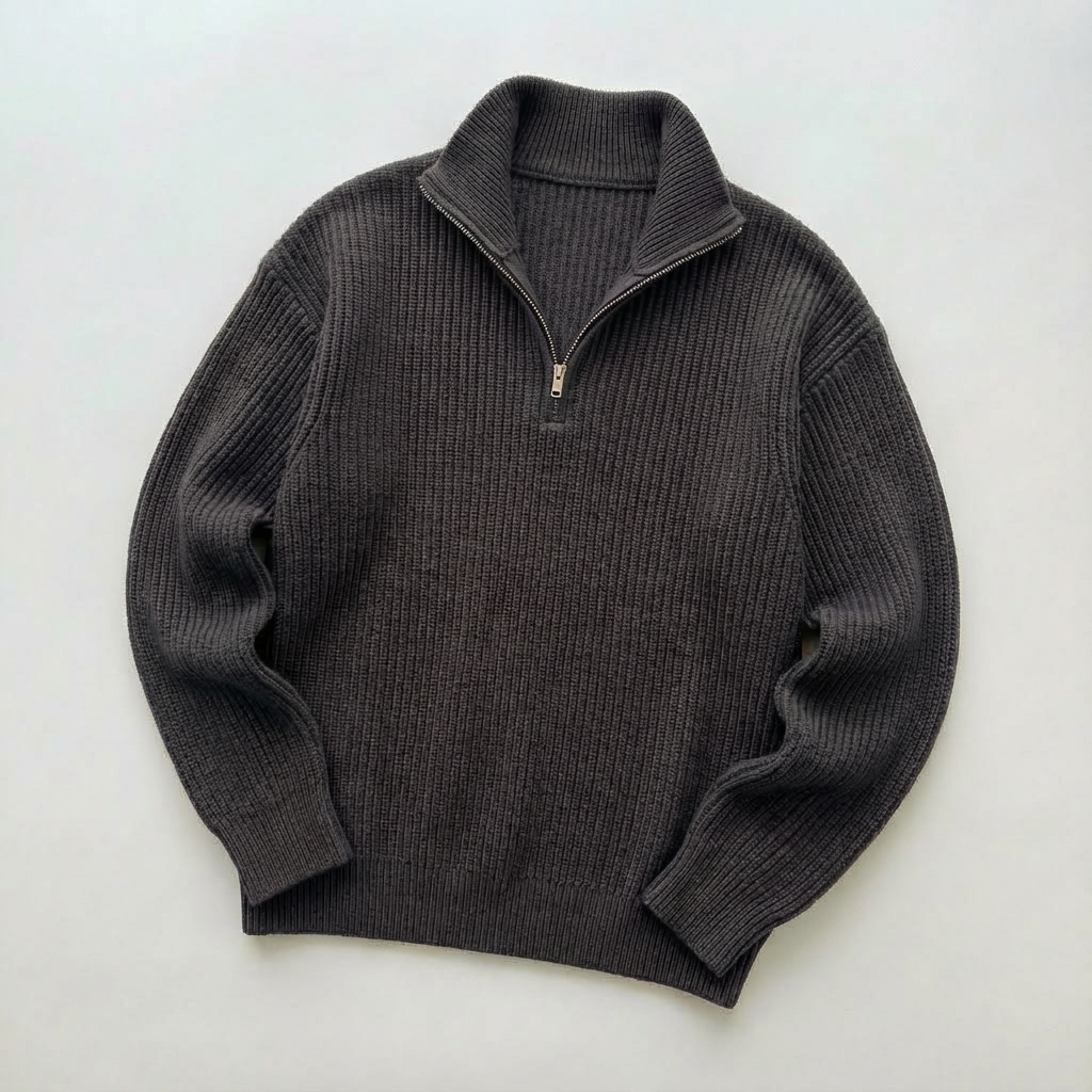 Heavy Knit Half-Zip Sweater