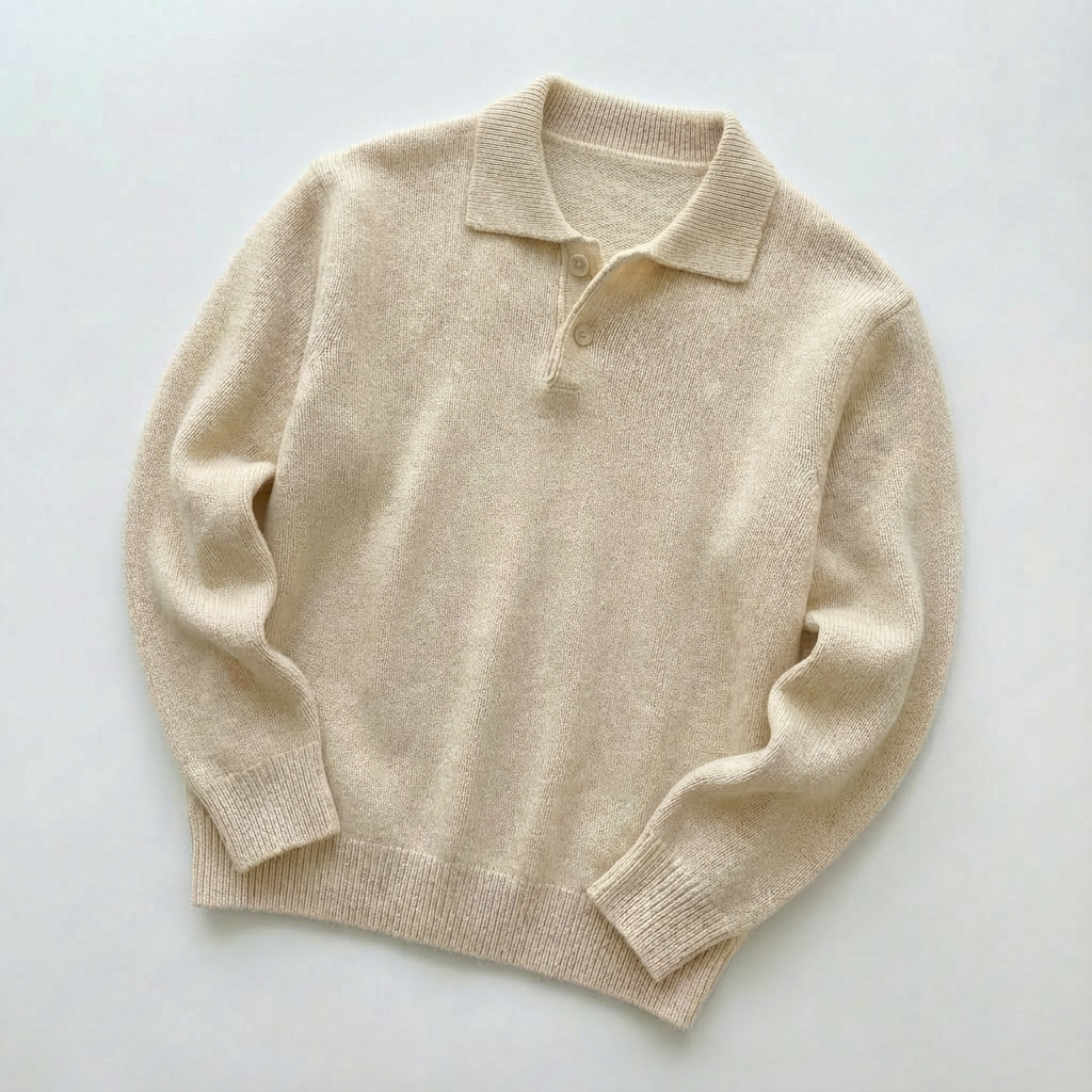 Buttoned Polo Sweater