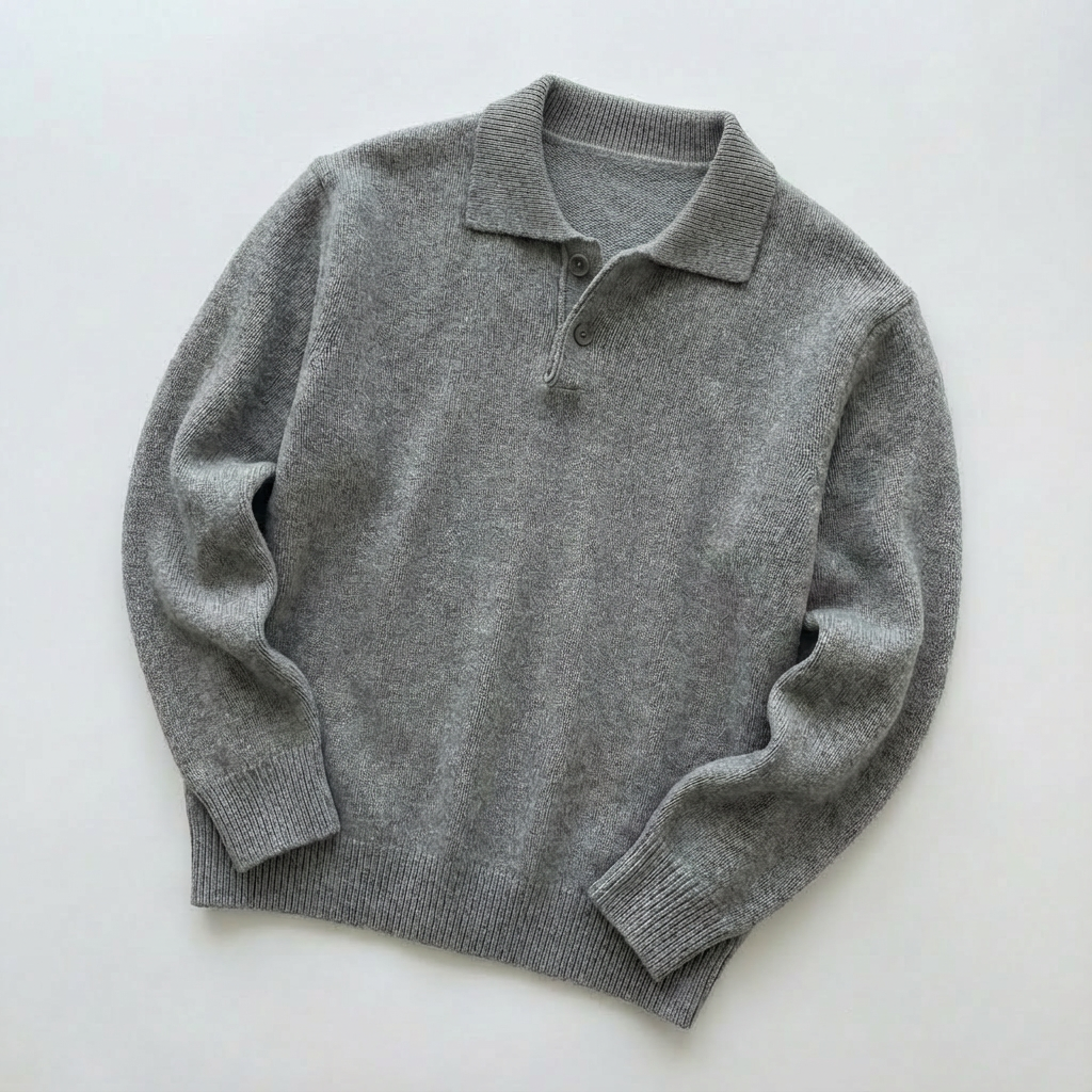 Buttoned Polo Sweater