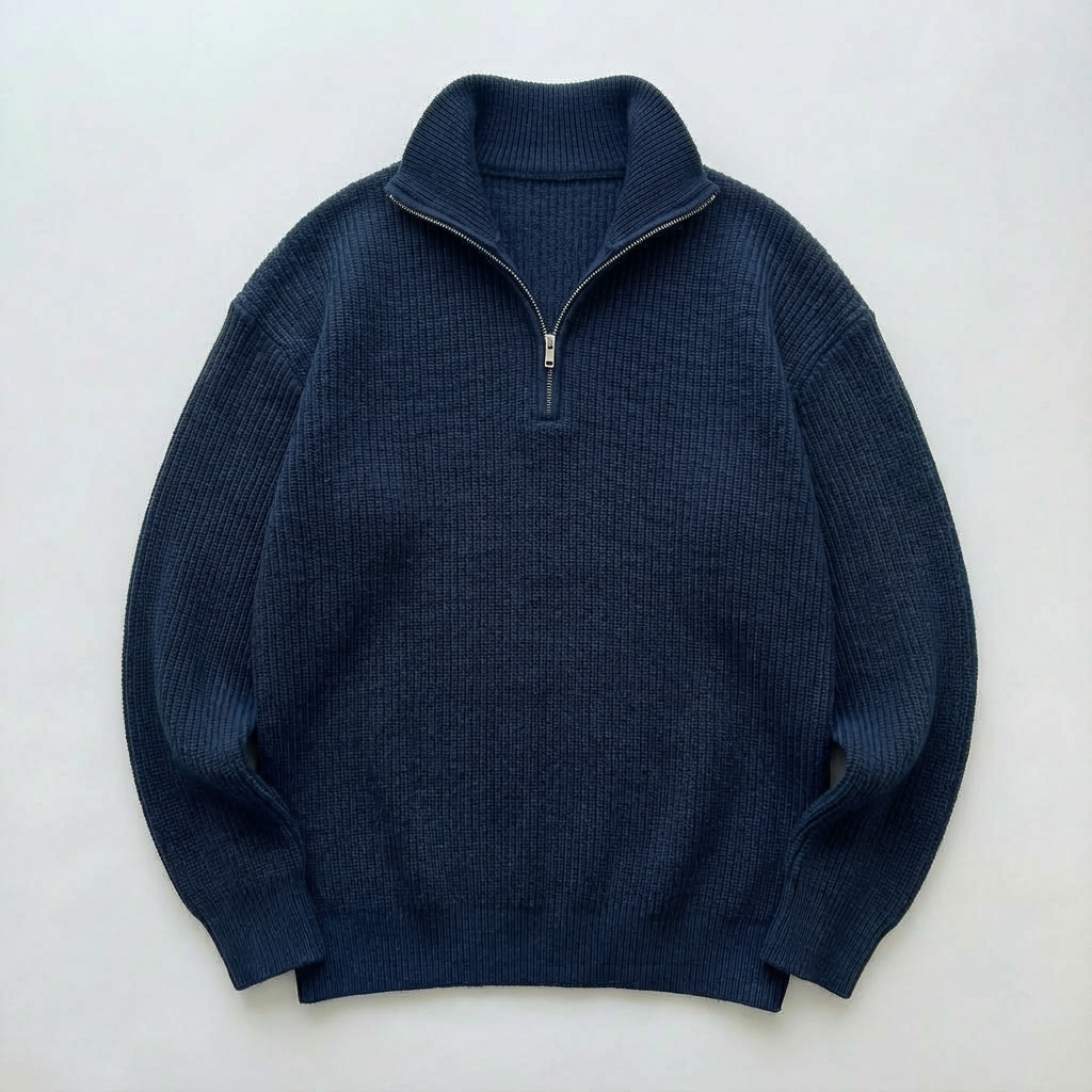 Heavy Knit Half-Zip Sweater