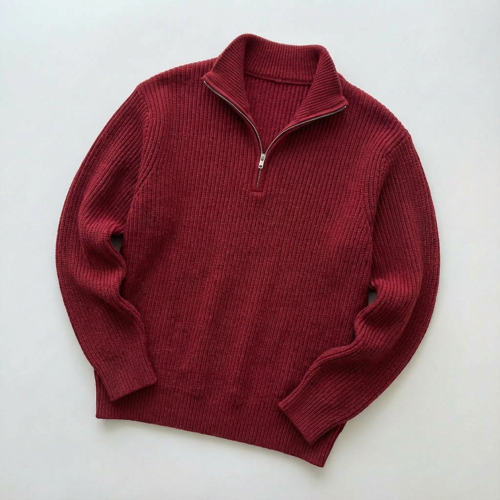 Heavy Knit Half-Zip Sweater